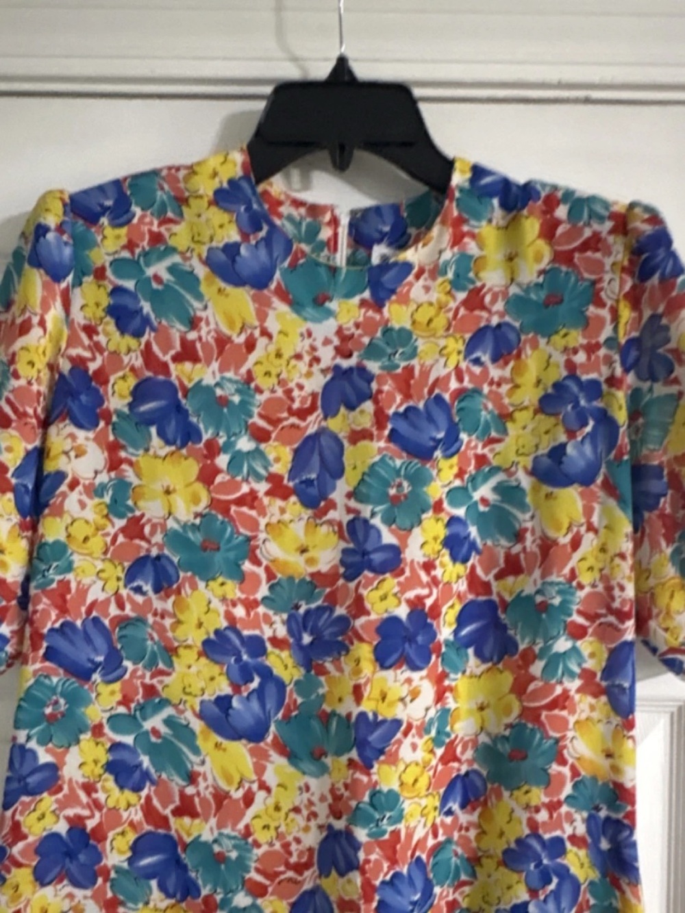 90’s vintage Bright Floral Short-Sleeve Dress
